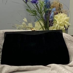 1960's Vintage Black velvet clutch